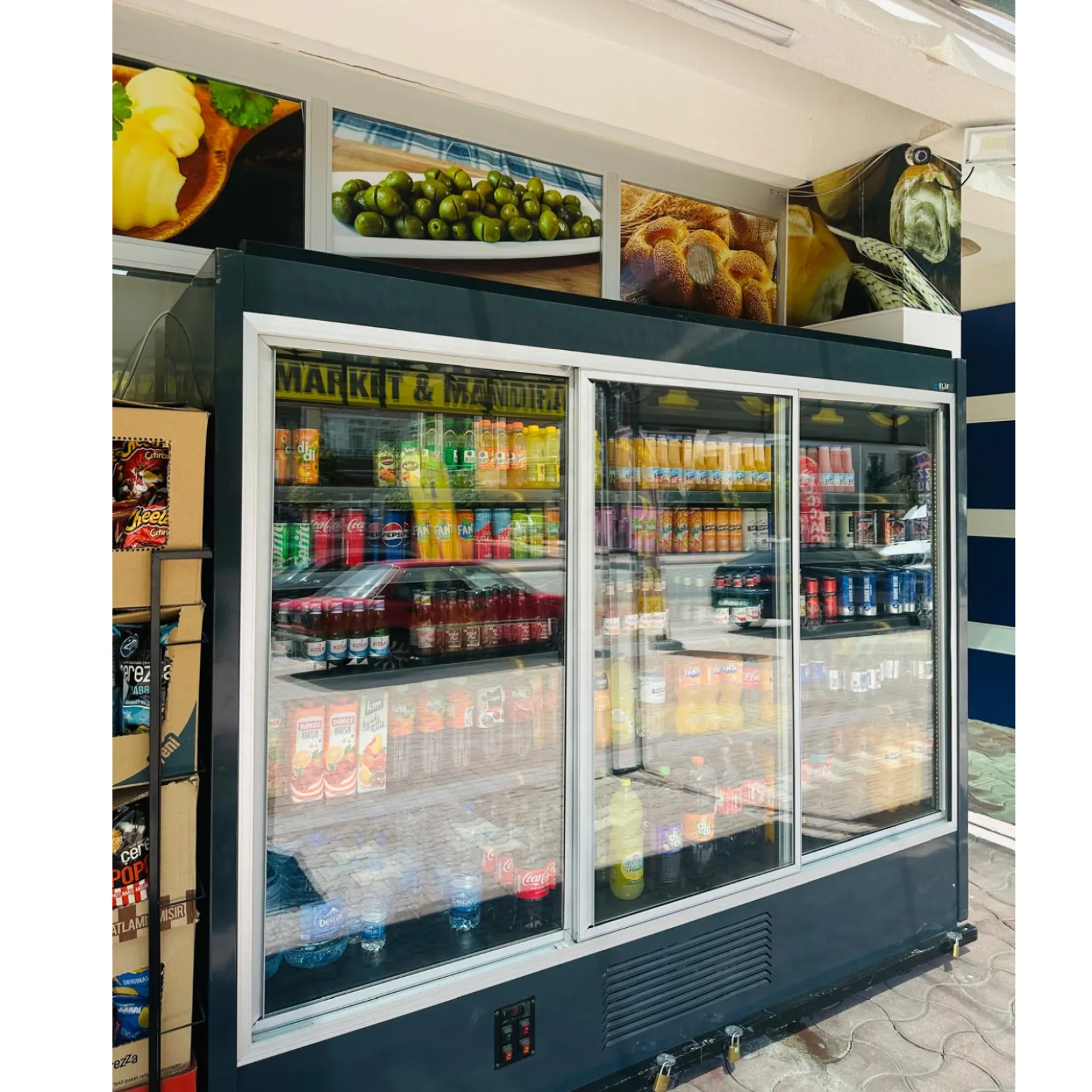 Dikey Cam Kapaklı Multideck Soğutucu (Şişe ve Ürün Teşhir Dolabı)